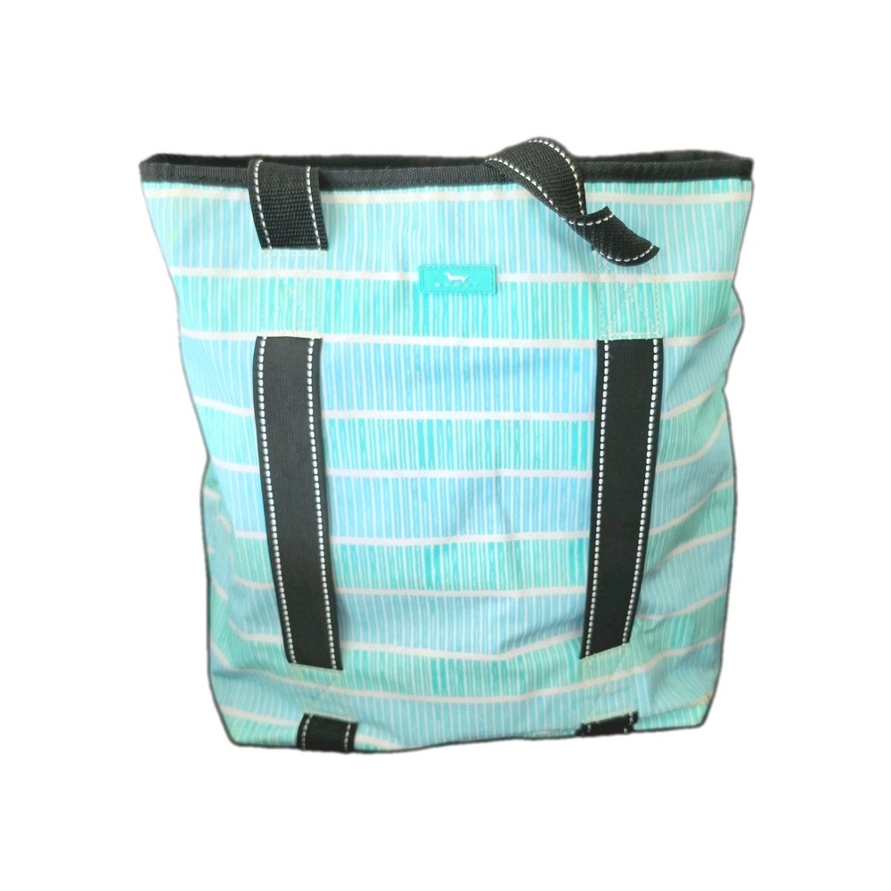 Scout Insulated Zip-Top Tote, Blue/White Stripe, Polyester